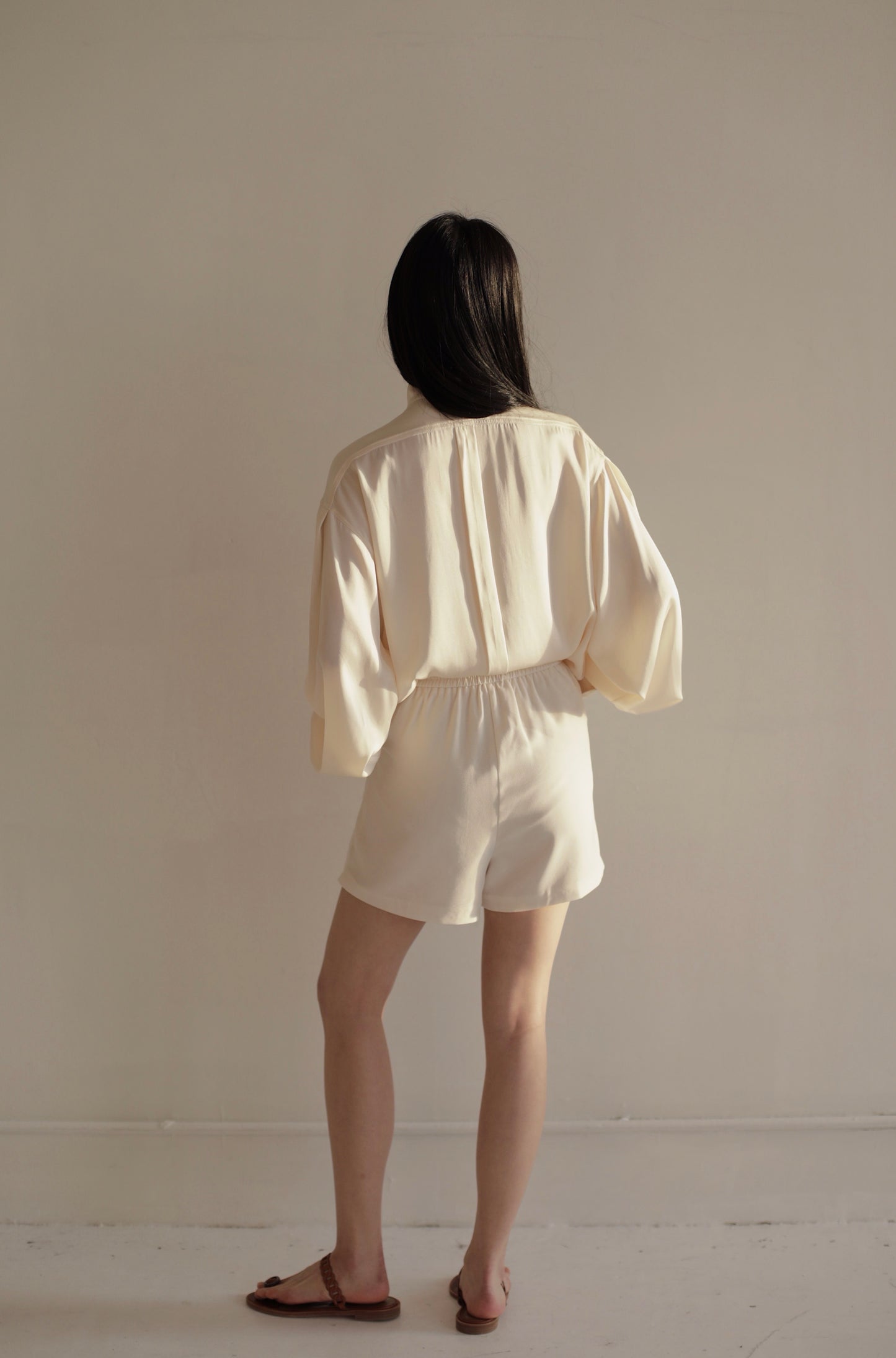 White Drawstring Shorts