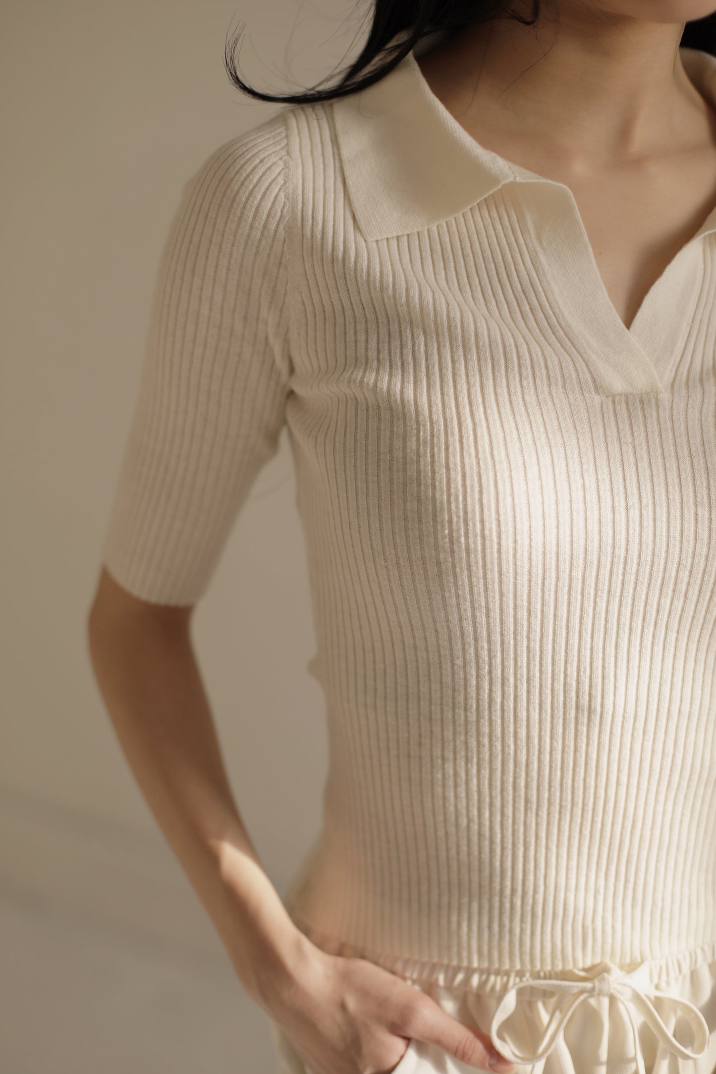 Silk Wool Polo Shirt