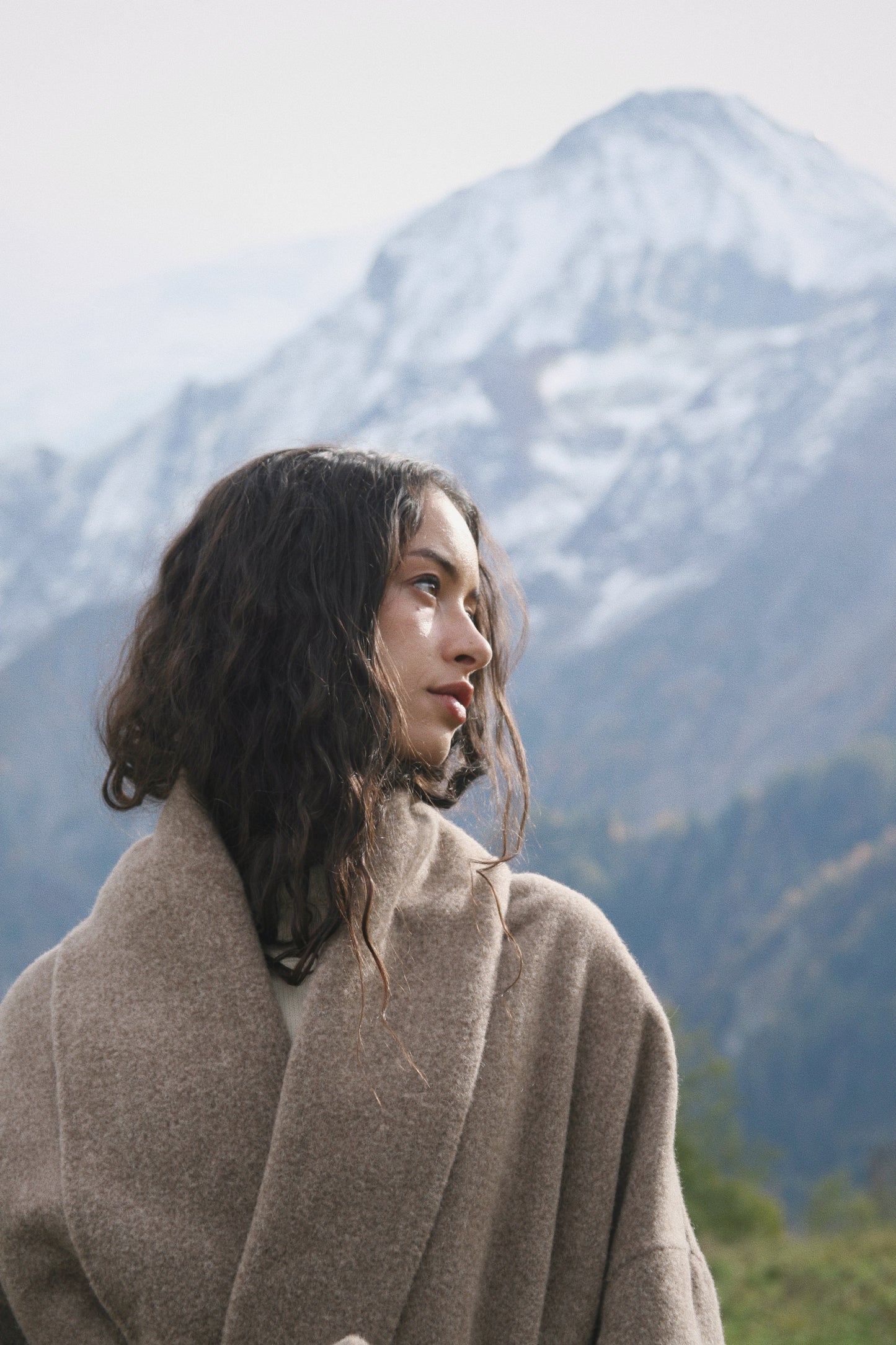 Truffle Brown Llama Cardigan Coat