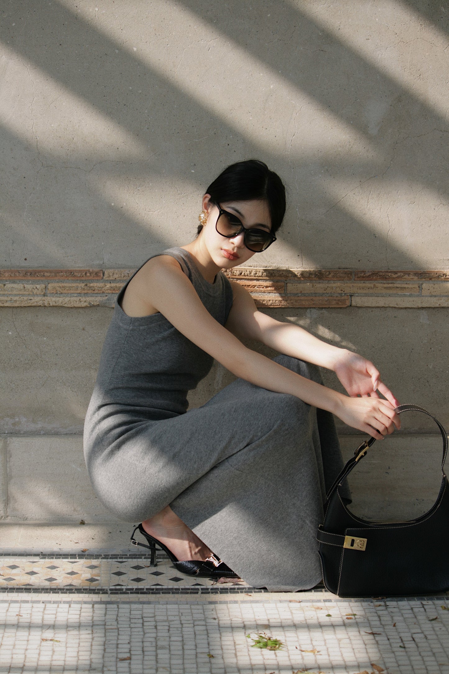 Nikita Silk Wool Grey Knit Dress