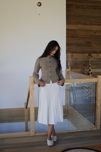 Cashmere Wool Knit Skirt