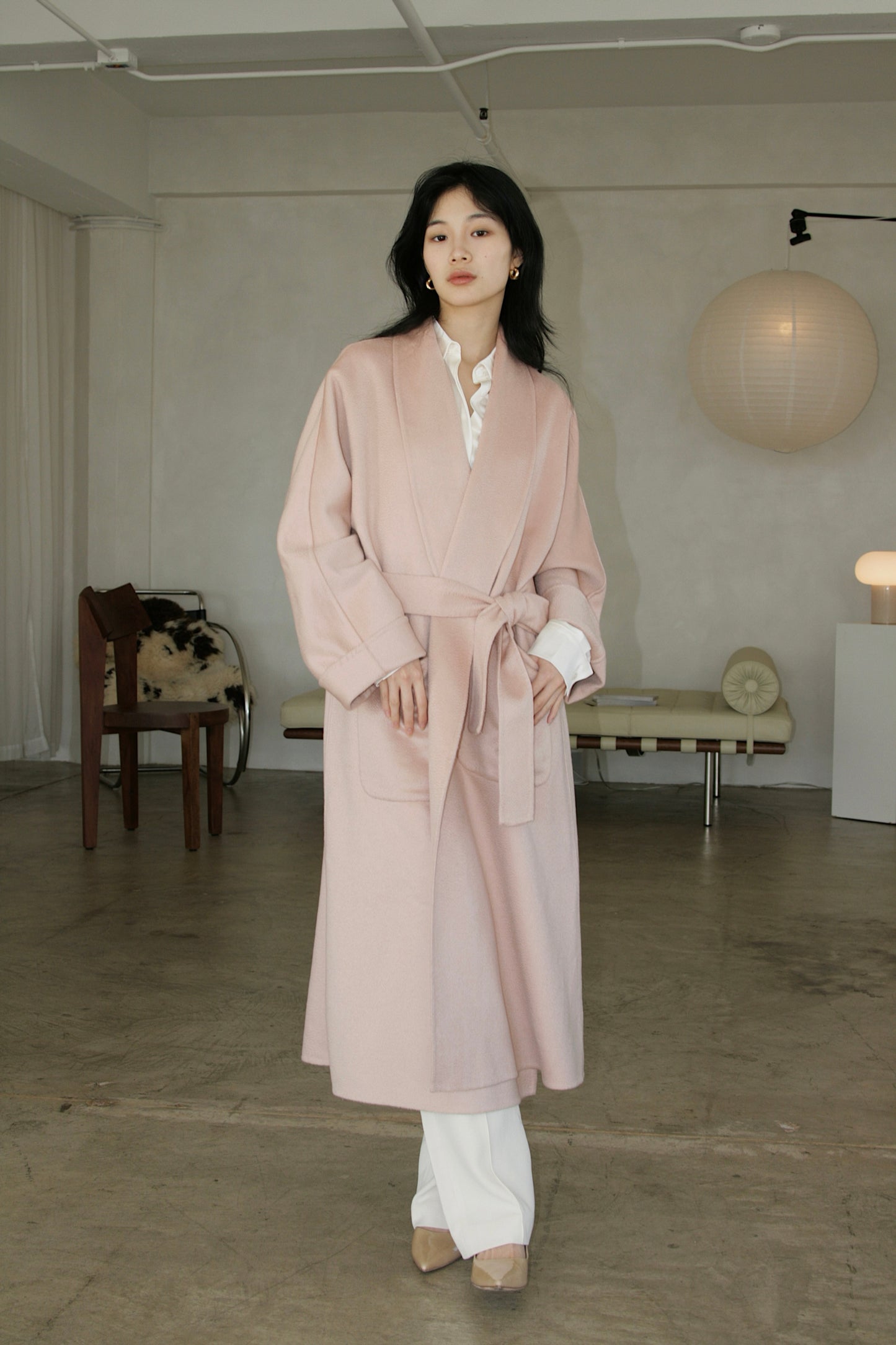 Belle Pink Cashmere Coat