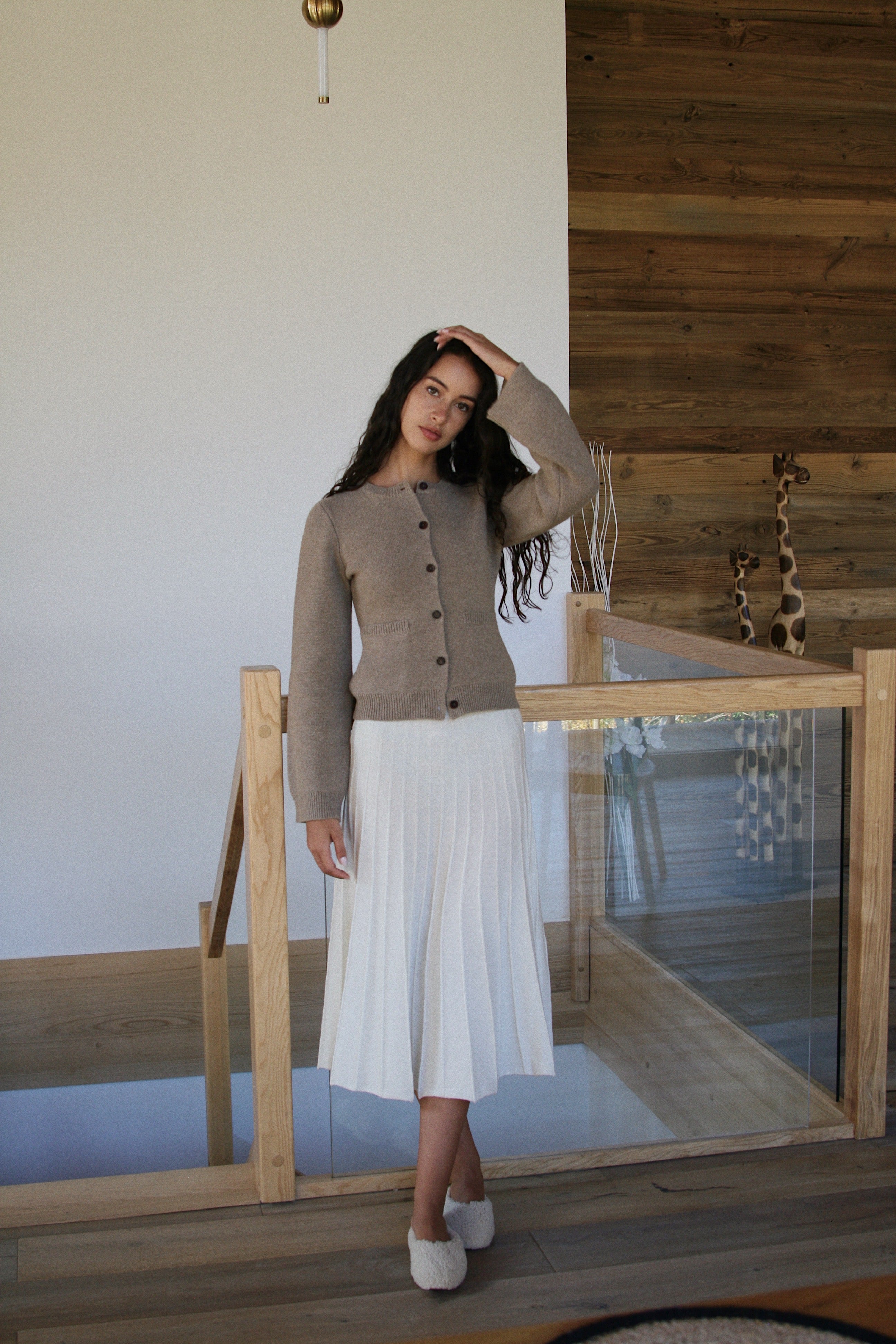 Mocha Cashmere Wool Knit Jacket – Gentle Fabrics