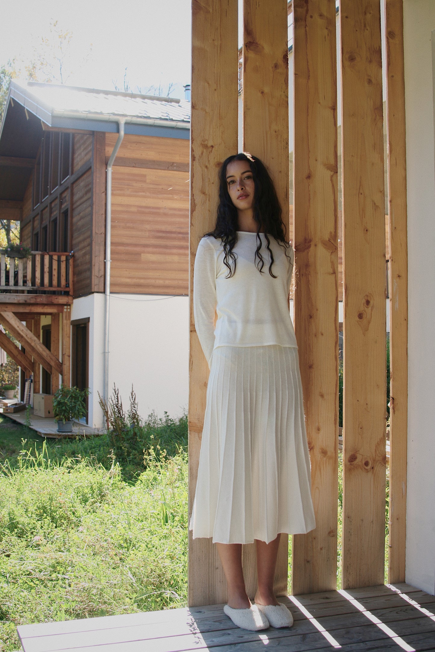 Cashmere Wool Knit Skirt