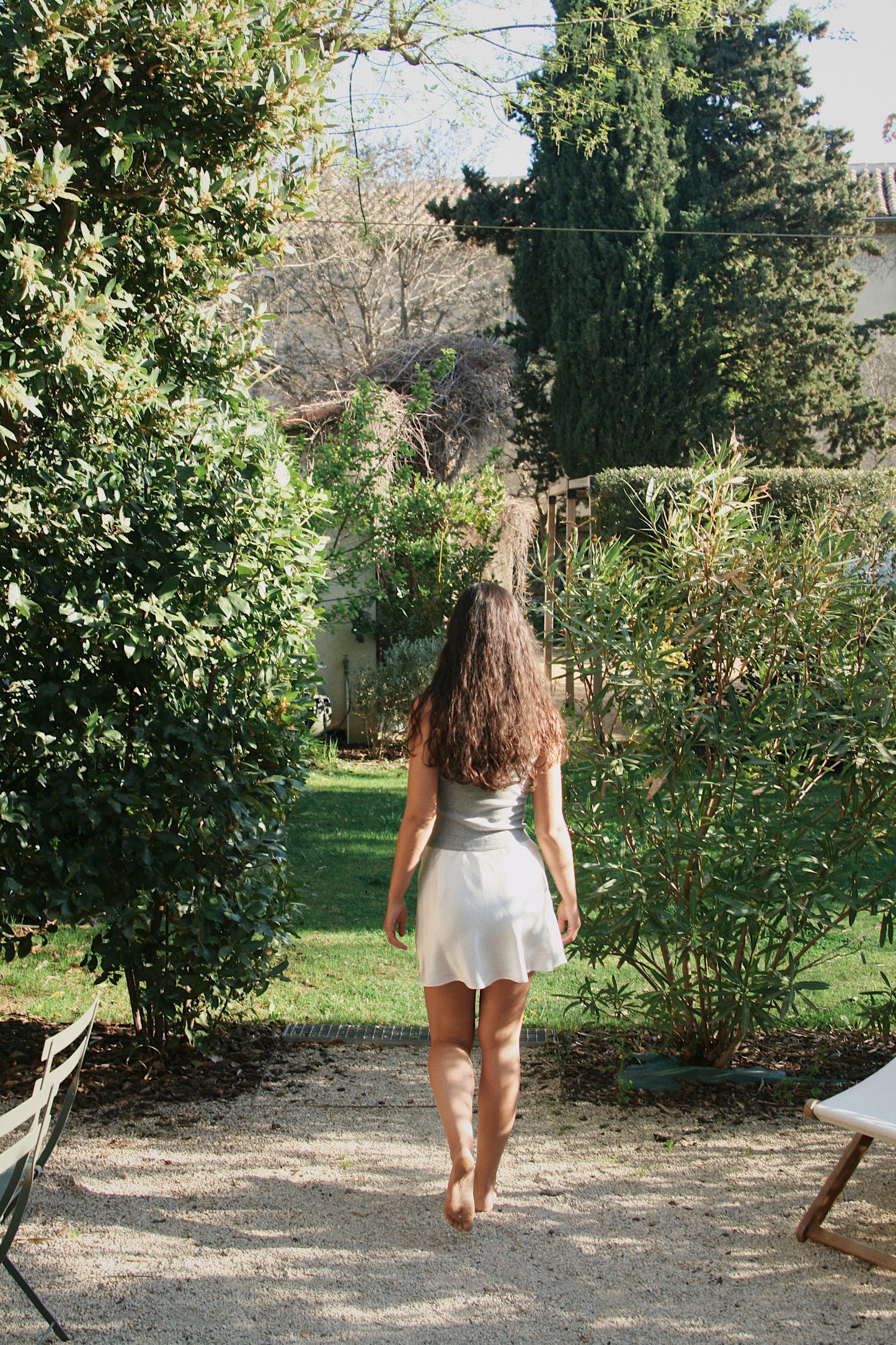 Silk Mini Skirt with Shorts