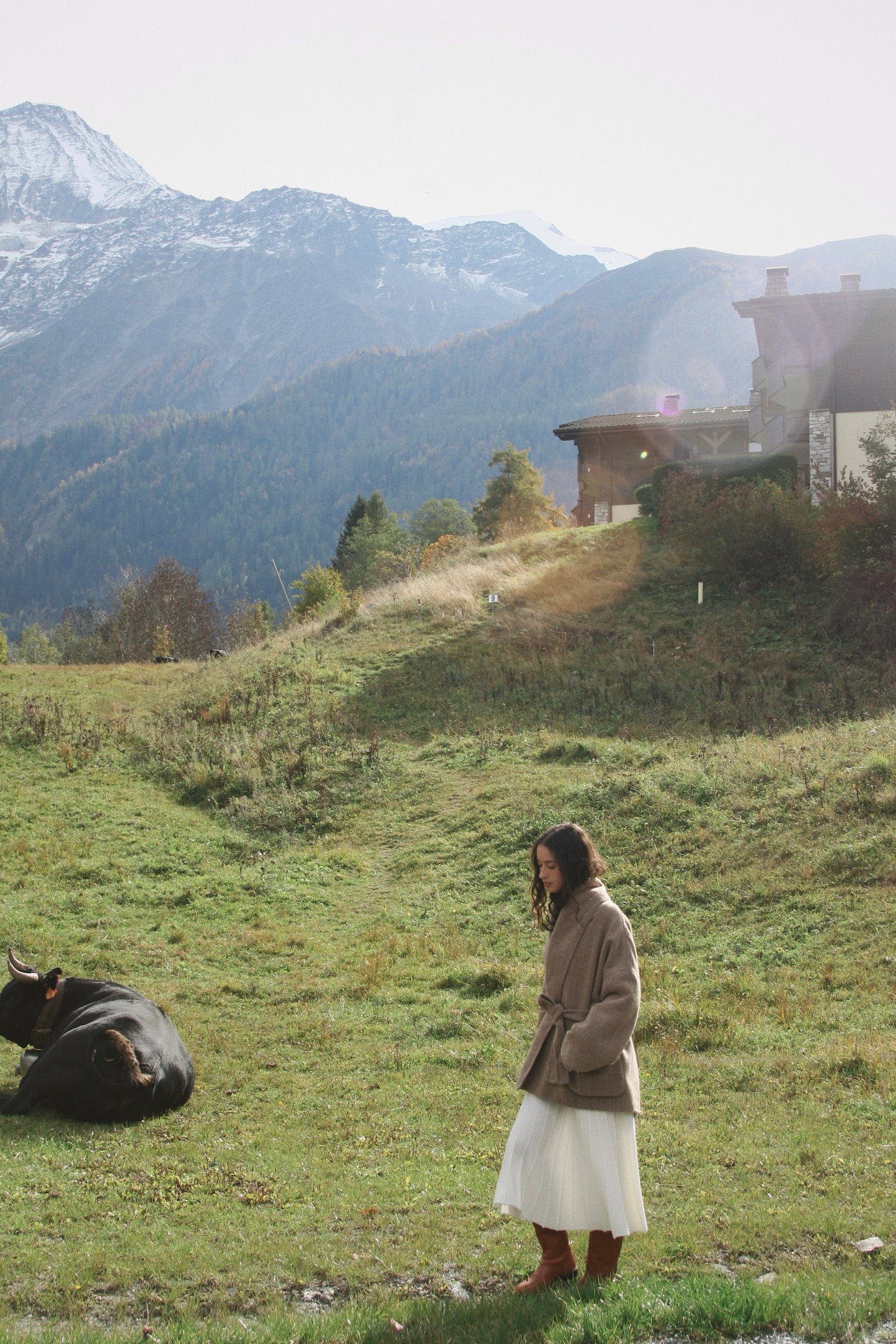 Truffle Brown Llama Cardigan Coat
