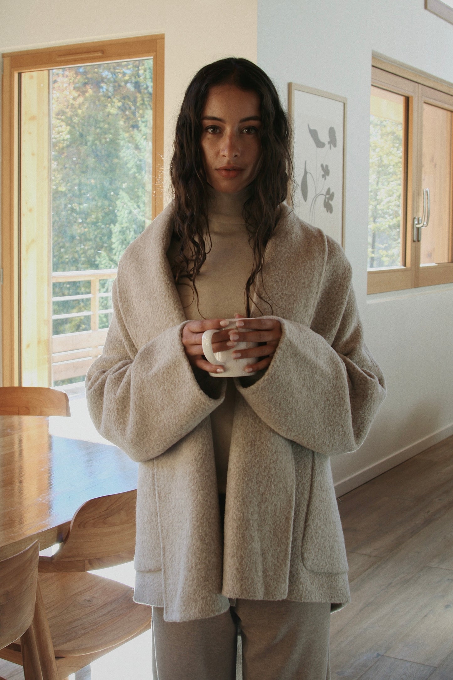Oatmeal Llama Wool Coat