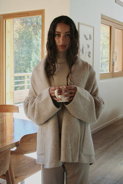 Oatmeal Llama Wool Coat