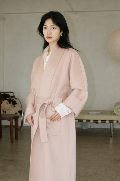 Belle Pink Cashmere Coat