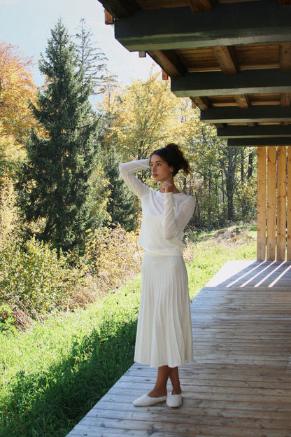 Cashmere Wool Knit Skirt