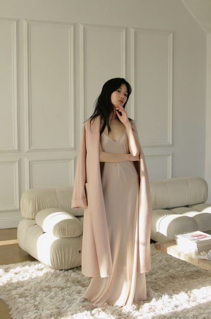 Belle Pink Cashmere Coat