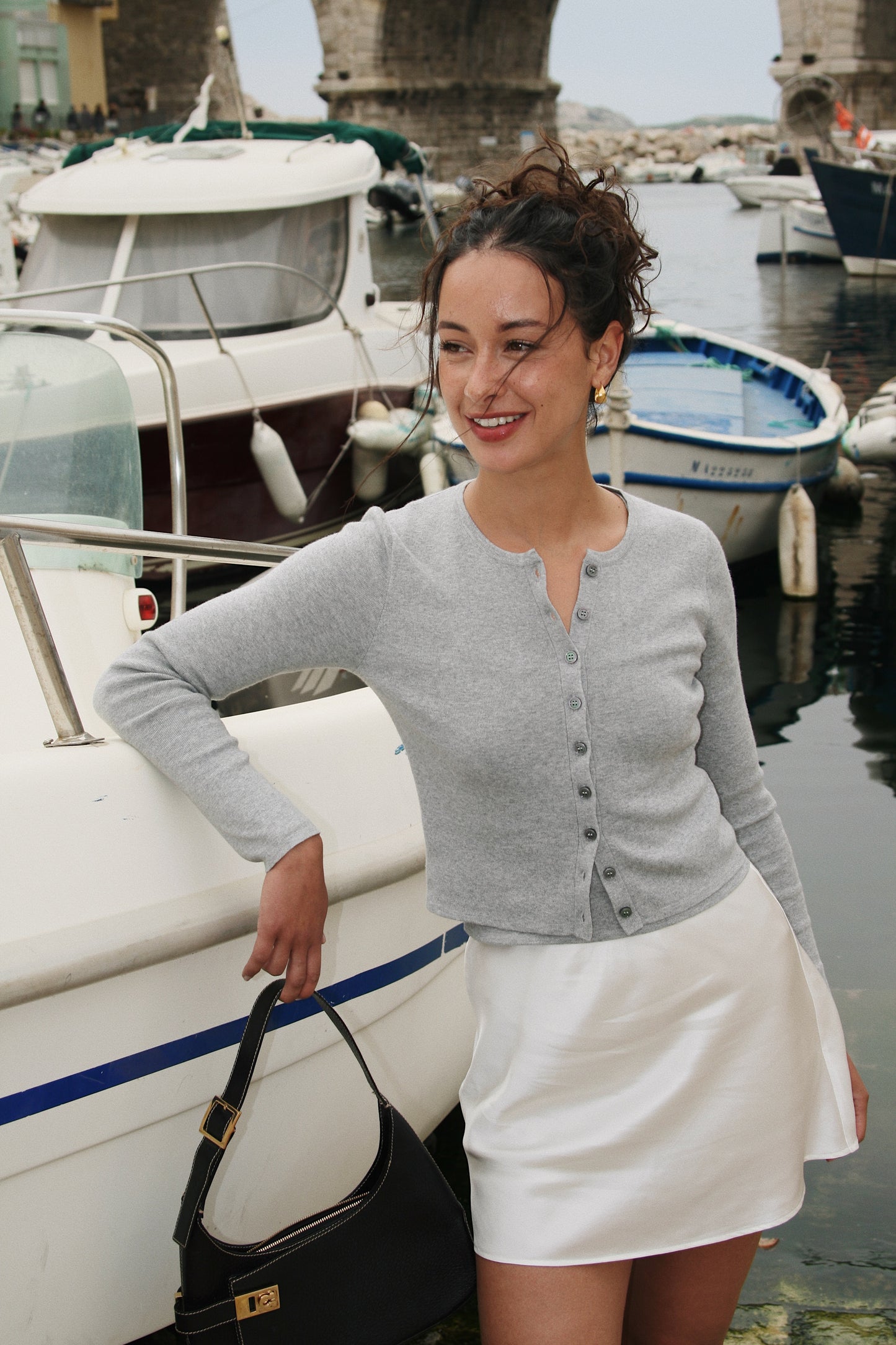 Silk Mini Skirt with Shorts