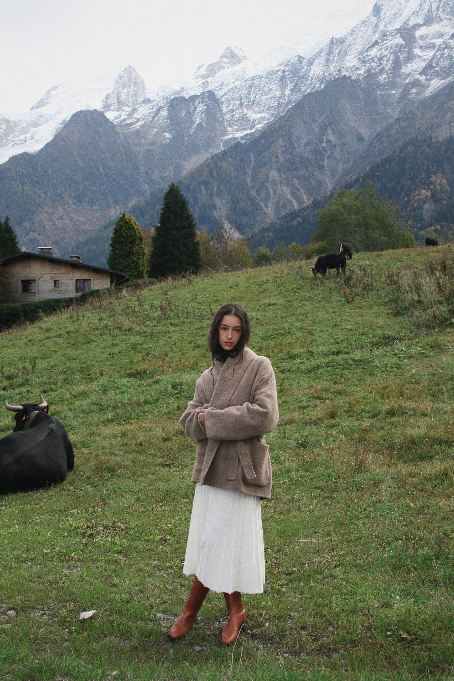 Cashmere Wool Knit Skirt