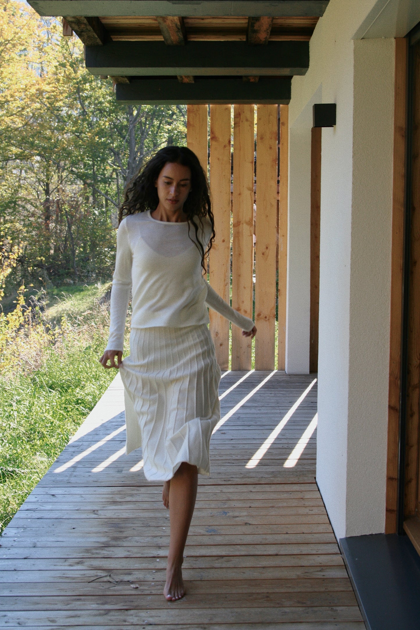 Cashmere Wool Knit Skirt